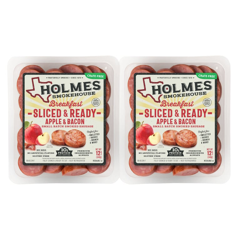 Holmes Smokehouse Apple Bacon Sausage 2/24 oz