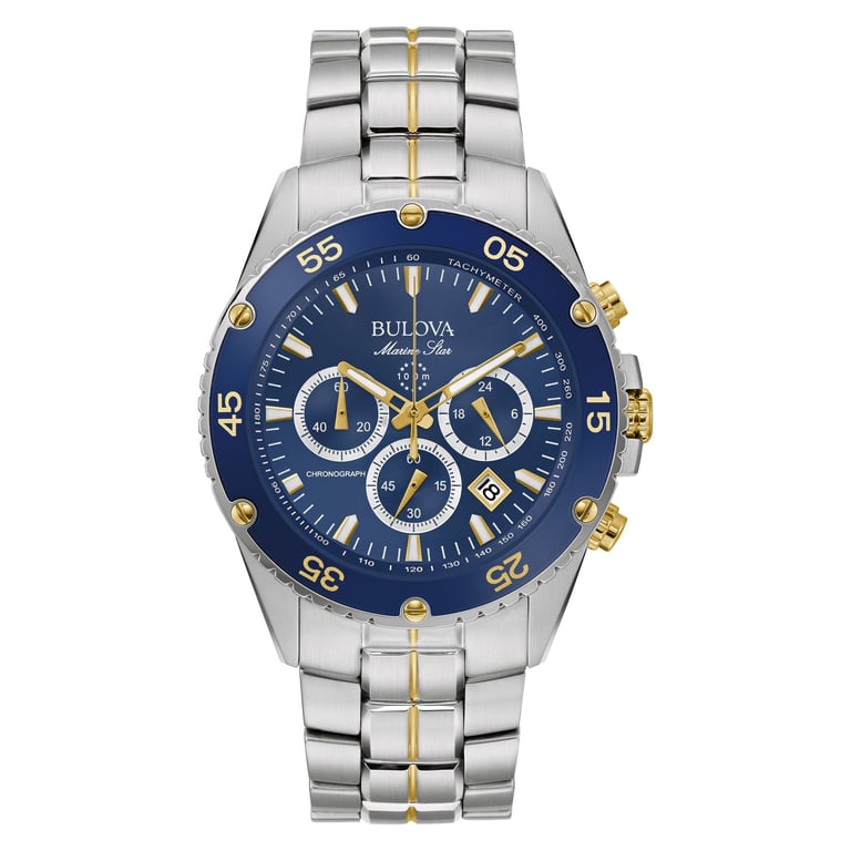 Bulova Marine Star Stainless Steel Men's Quartz Watch