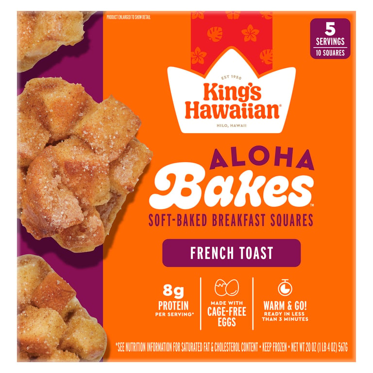 King's Hawaiian Aloha Bakes French Toast Breakfast Squares 20 oz