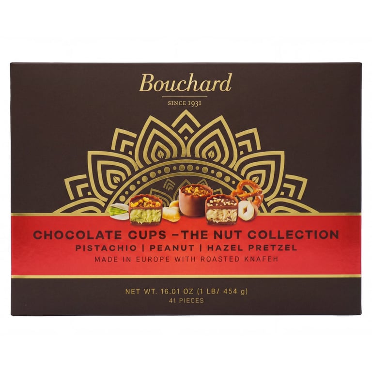Bouchard The Nut Collection Chocolate Cups, 16 oz