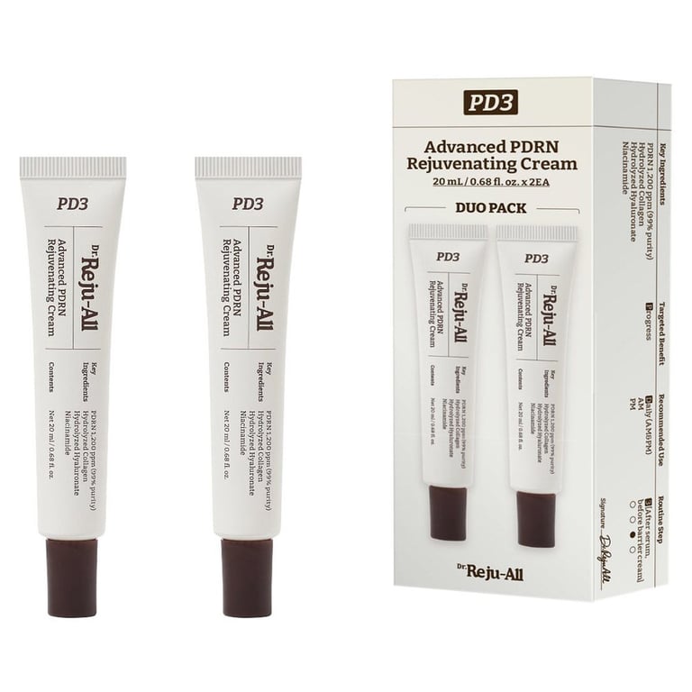 Dr. Reju-All PD3 Advanced PDRN Rejuvenating Cream, 0.68 fl oz, 2-Pack