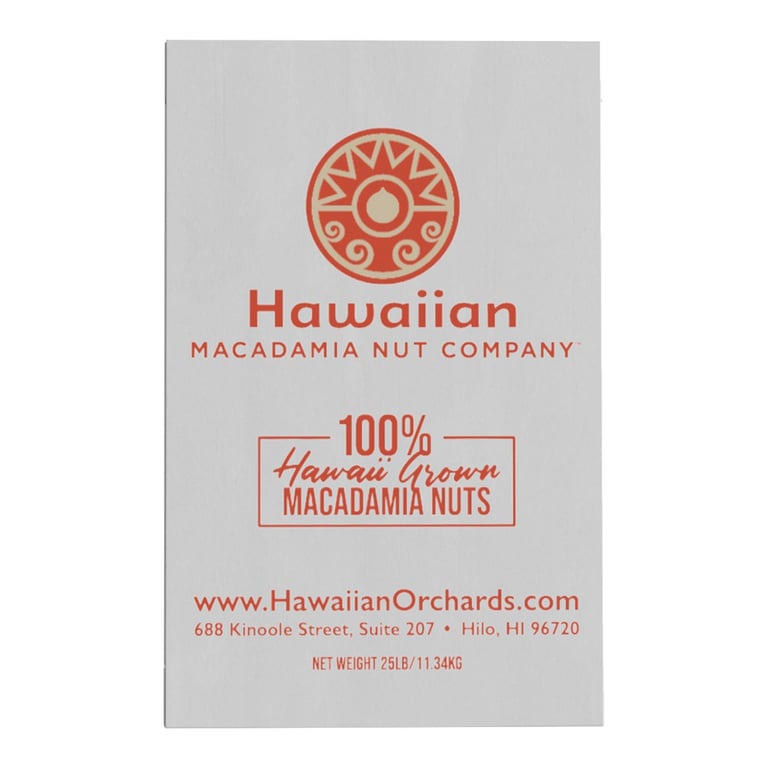 Hawaiian Macadamia Co. Style 6 Medium Diced Net WT 25 LB