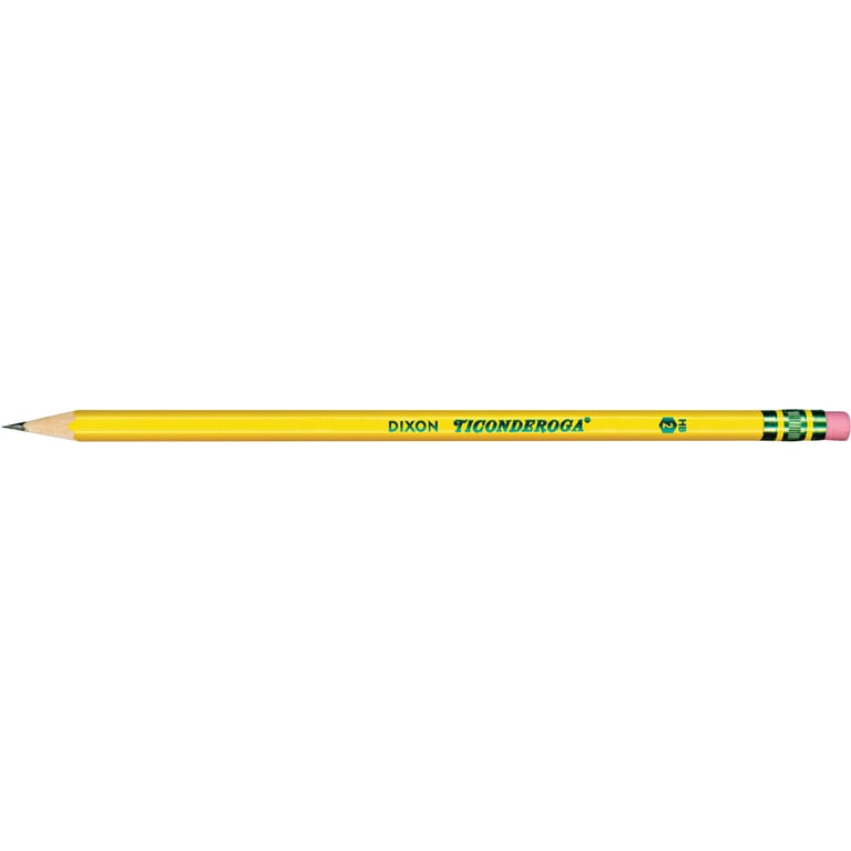Ticonderoga #2 Pencil Pre-Sharpened HB, Yellow, 24 Count (DIX13806KT)