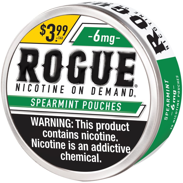 Rogue Spearmint 6mg Nicotine Pouches, 20-Count, 5-Pack