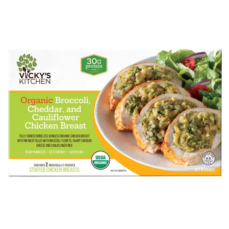 Vicky's Kitchen Organic Broccoli Cheddar Stuffed Chicken Breast (Per Lb)