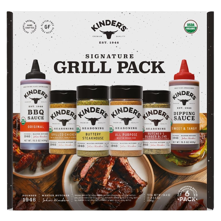 Kinder's Organic Signature Grill Pack, 6-Count, 54.4 oz