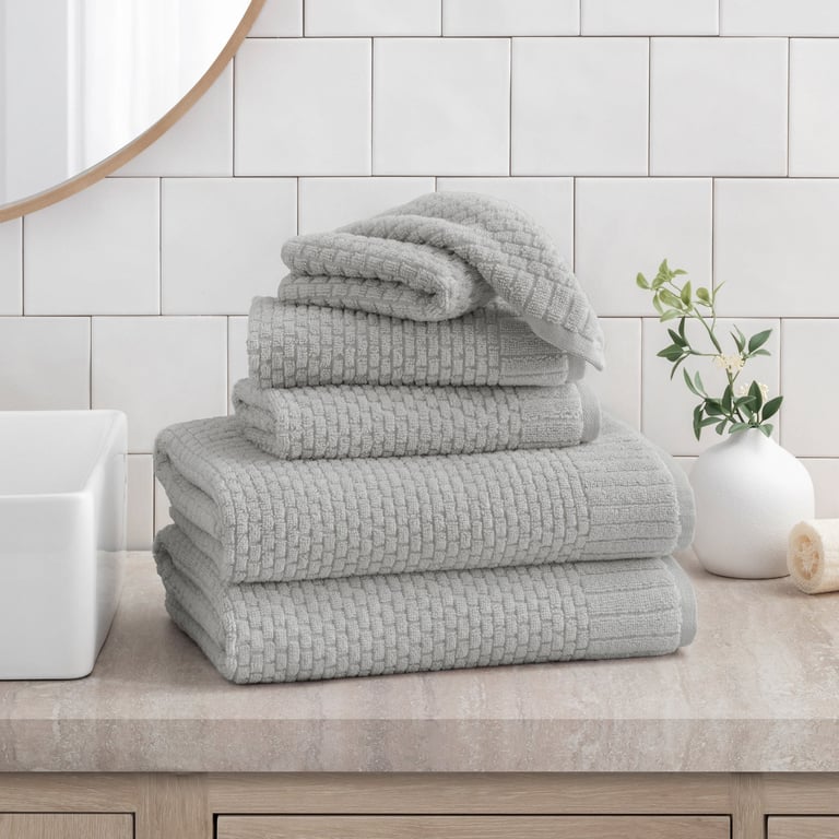 Welspun 6-Piece Towel Set, Assorted Colors