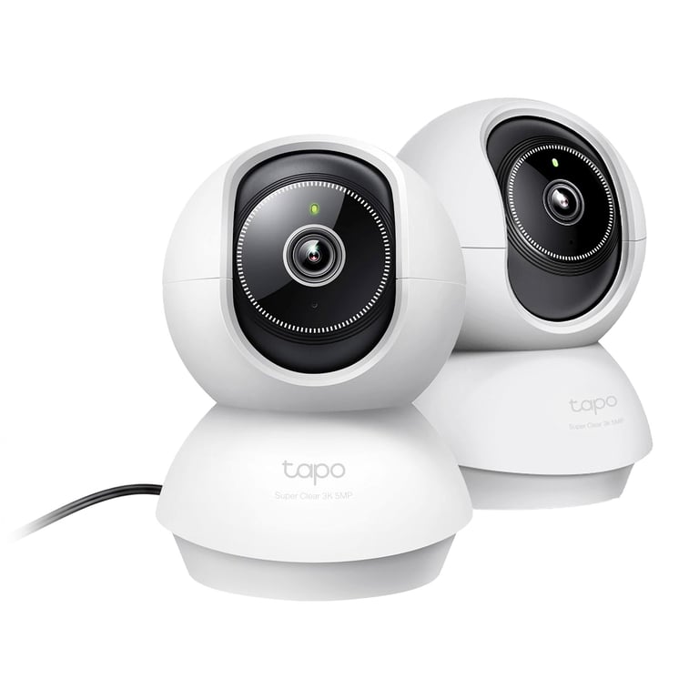Tapo C230 Indoor 3K 5MP Pan/Tilt Security Camera, 2-Pack
