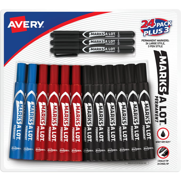 Marks-A-Lot Permanent Markers 24 CT + 3