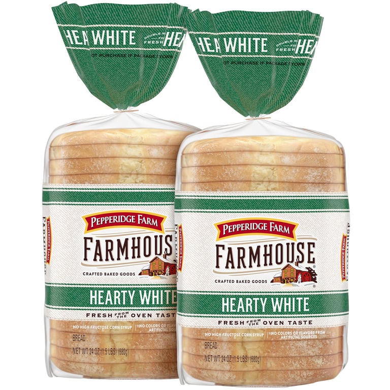 Pepperidge Farm Farmhouse Hearty White Bread 2/24 oz (3 lbs)