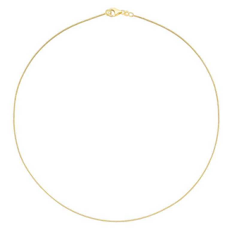 14kt Yellow Gold 18" Box Chain Made in Italy