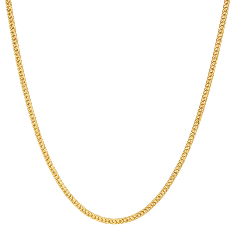 14kt Yellow Gold Foxtail Chain Necklace 18"