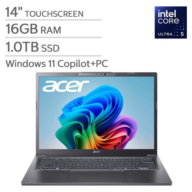 Acer Aspire AI Copilot+ 14" Touchscreen Laptop NX.JDJAA.001 Core Ultra 5/16GB/1TB