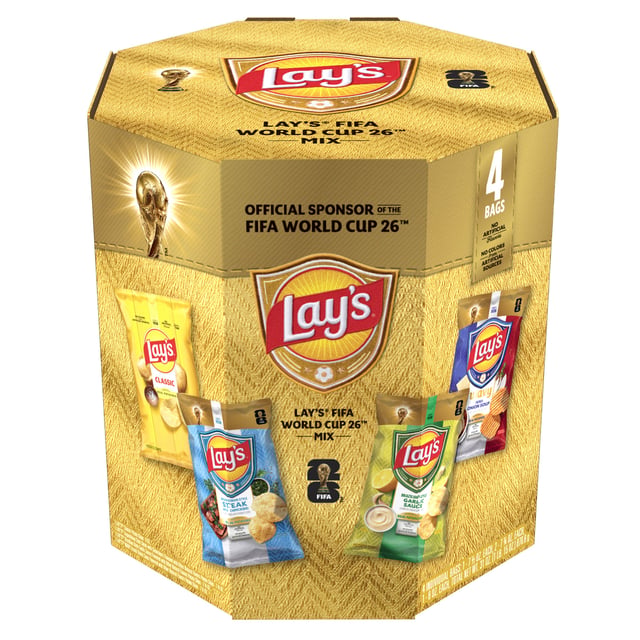 Lay's FIFA World Cup 2026 Variety Mix, 4 × 8 oz Bags