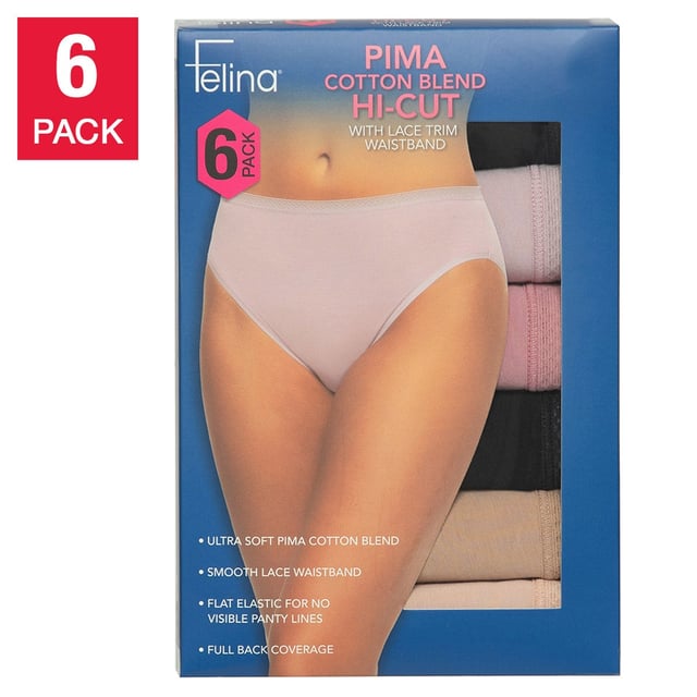 Felina Women's Hi-Cut 6-Pack