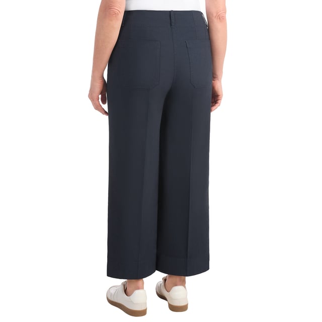 Hilary Radley Women's Cotton Stretch Wide Leg Pant