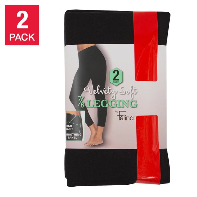 Felina Women's Velvety Soft Legging 2-Pack