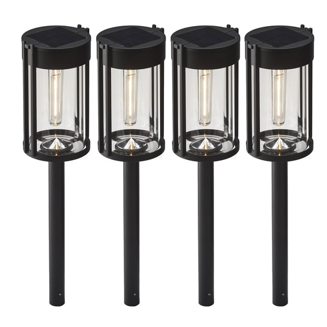 GTX Solar LED Pathway Lights, 4-Pack