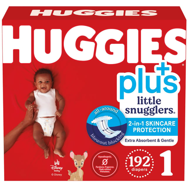 Huggies Plus Little Snugglers Size 1, 192 CT