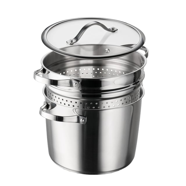 Tramontina Stainless Steel 8-Quart Multi-Cooker with Pasta Insert