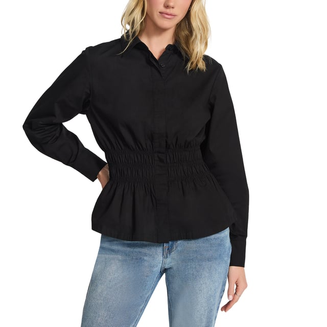 Jachs Girlfriend Women's Mini Corduroy Button Up Shirt