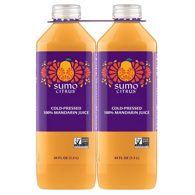 Sumo Citrus Cold-Pressed 100% Mandarin Juice, 2-Pack (44 fl oz each)