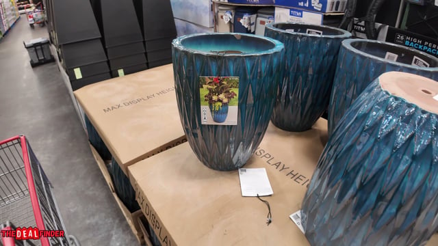 Ceramic Planter 21" Blue