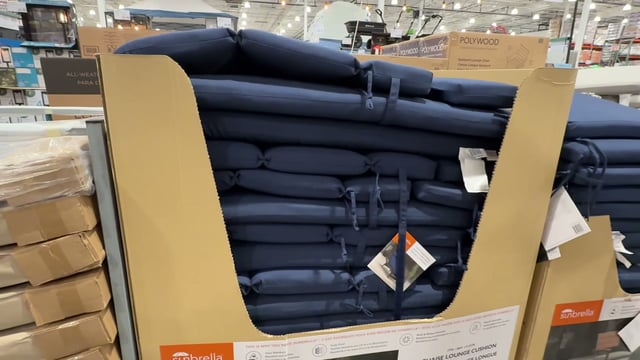 Peak Season Blue Single Seat Cushion for Outdoor Use
