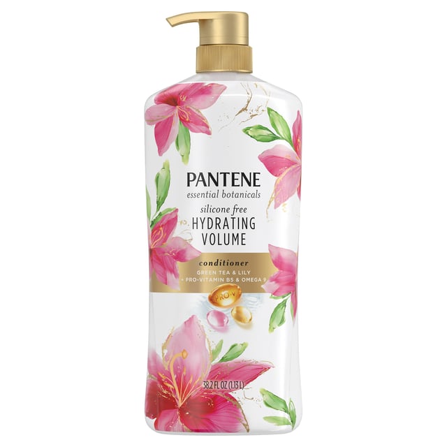 Pantene Essential Botanicals Green Tea & Lily Hydrating Volume Conditioner, 38.2 FL OZ