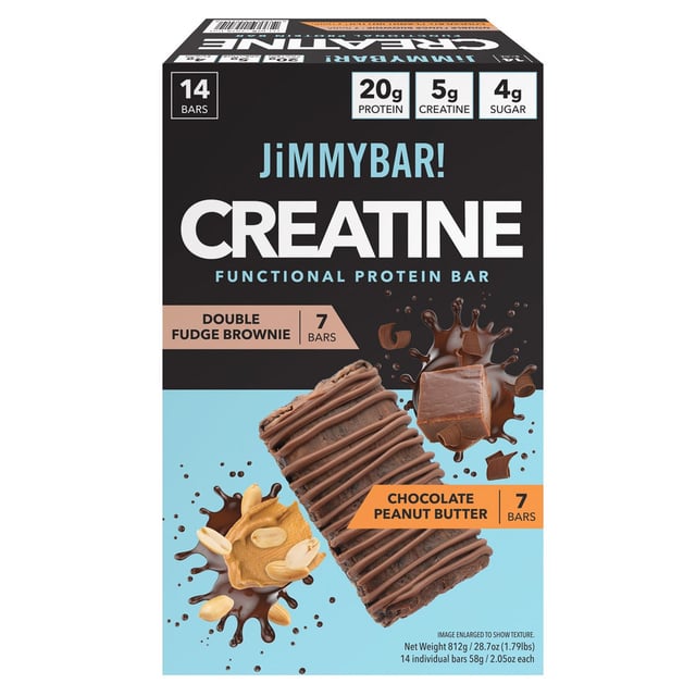 JiMMY! Creatine Functional Protein Bar Variety Pack, 14 Count / 2.05 oz