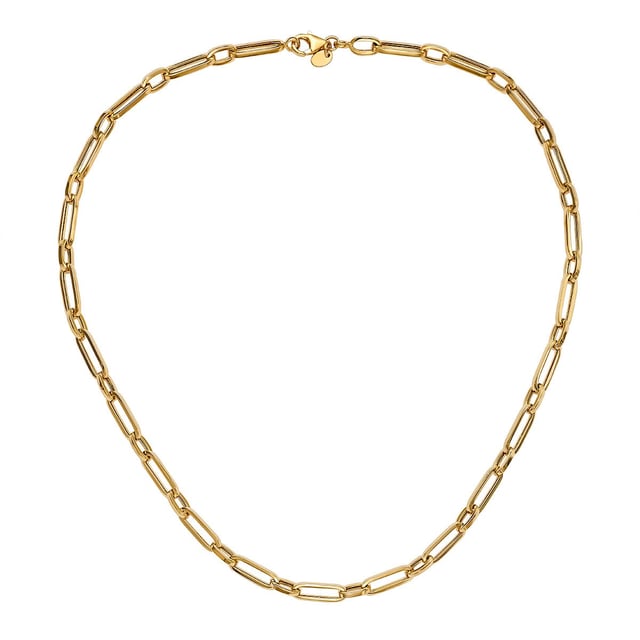14kt Yellow Gold Paperclip Necklace Made in Italy