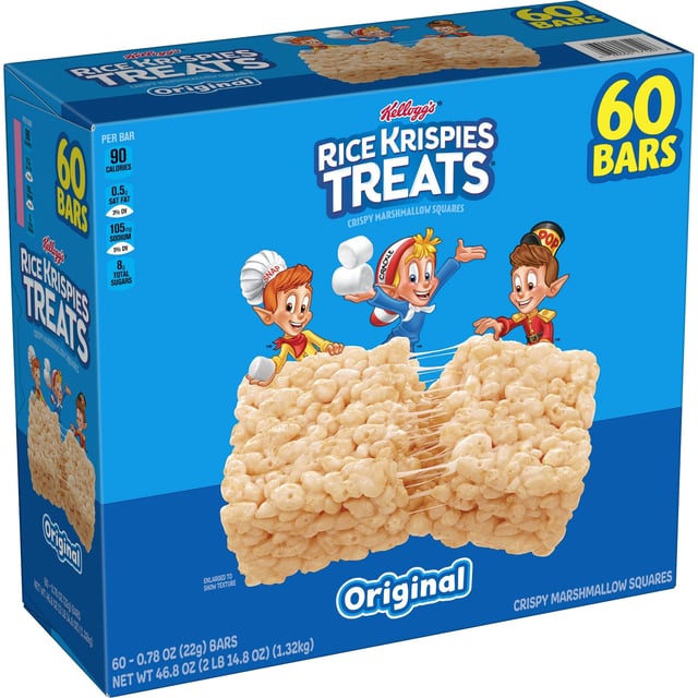 Kellogg's Rice Krispies Treats 60 Pack 0.78 Ounces Each