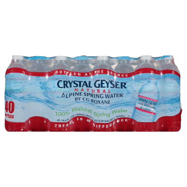 Crystal Geyser Alpine Spring Water 40 Pack 16.9 oz Each