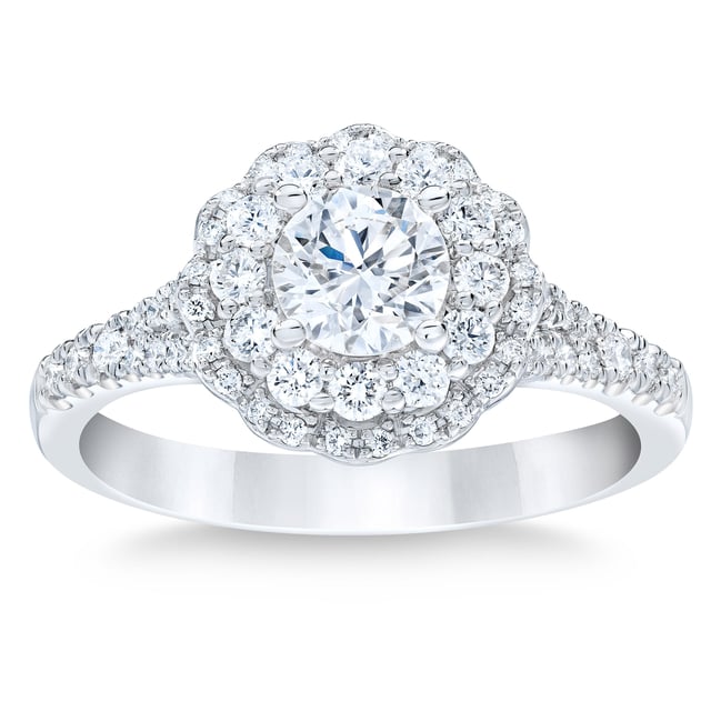 Platinum VS2 I 1.20 ctw Round Diamond Ring (0.70 ct Center)