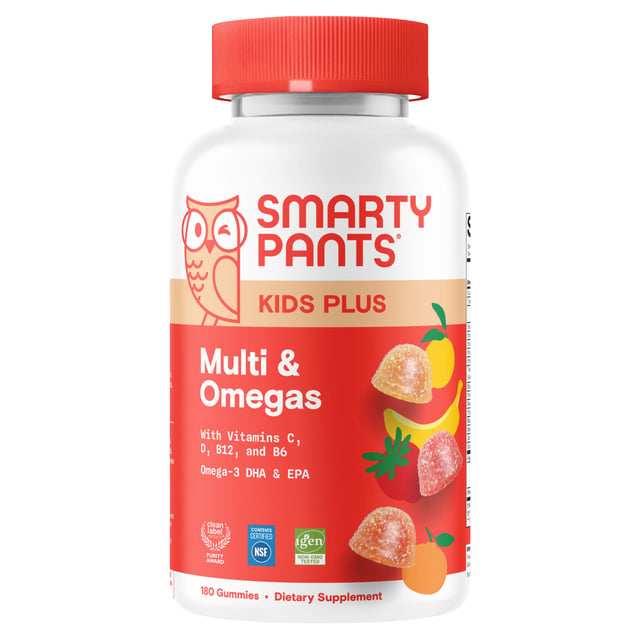 SmartyPants Kids Plus Multi & Omegas, 180 Gummies