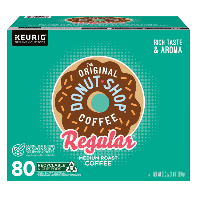 The Original Donut Shop Medium Roast (31.3oz) 80 Count K-Cup Pods