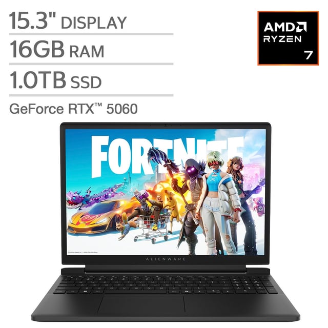 Dell Alienware 15 Gaming Laptop — AMD Ryzen 7, 16GB RAM, 1TB SSD, GeForce RTX 5060