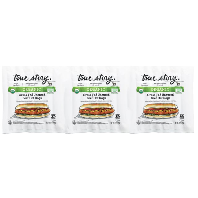 True Story Organic Hot Dogs, 3-Pack (10 oz each)