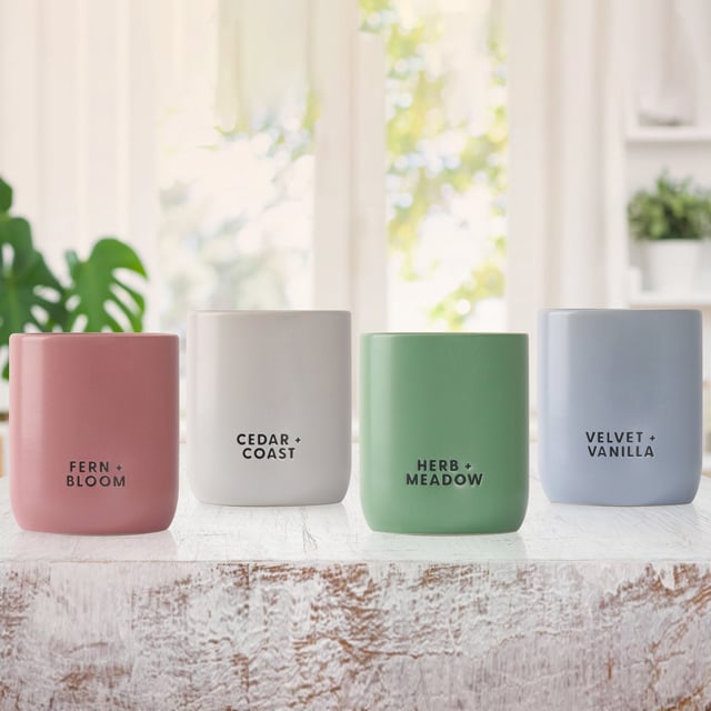 Bellevue Luxury Ceramics Candle 10 oz, 4-Pack