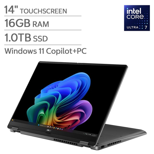 ASUS Vivobook Flip 14" OLED Touchscreen Copilot+ PC - Intel Core Ultra 7 Series 2 - 16GB RAM - 1TB SSD