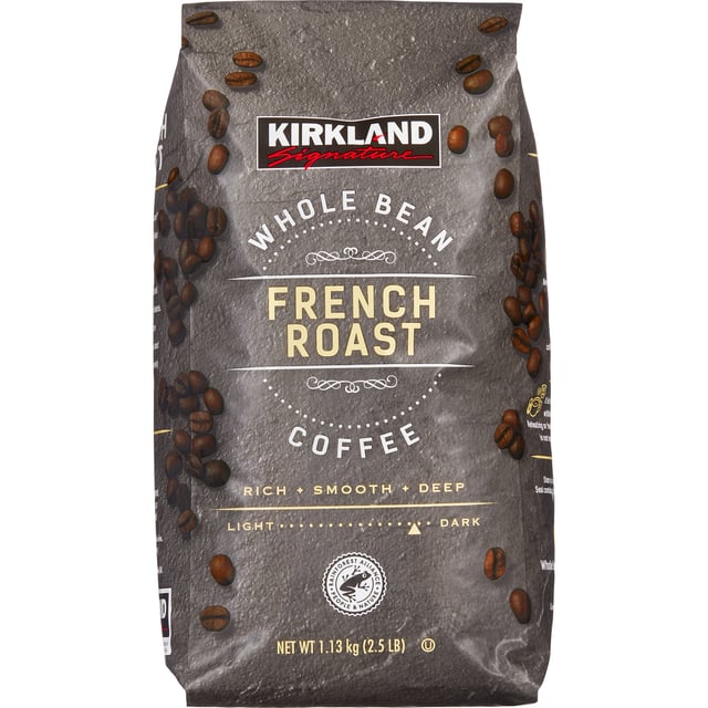 Kirkland Signature Whole Bean French Roast 40 oz (2.5 lbs)
