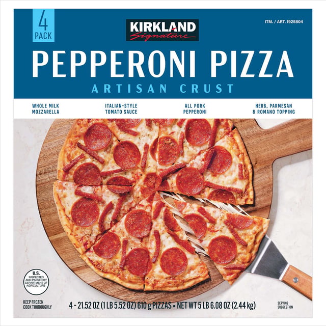 Kirkland Signature Pepperoni Pizza, 4-Pack, 21.52 oz Each