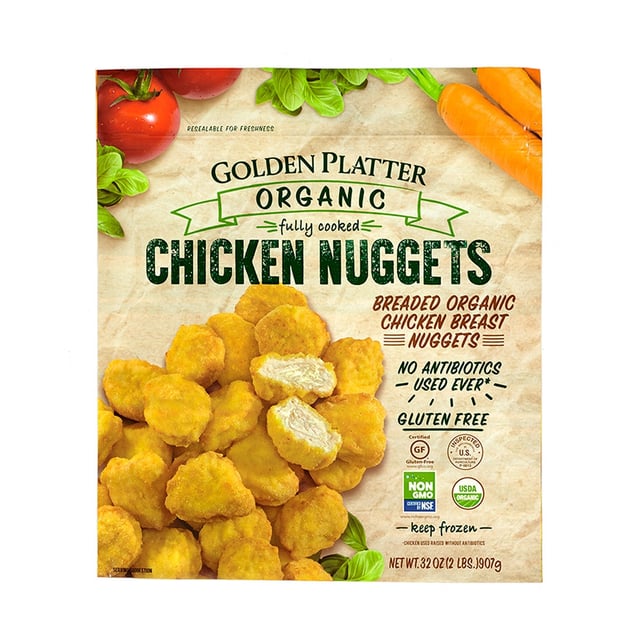 Golden Platter Organic Gluten Free Nuggets 2 lbs