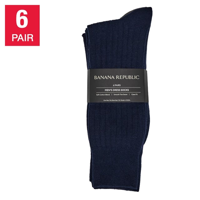 Banana Republic Men's Dress Sock 6 Pair
