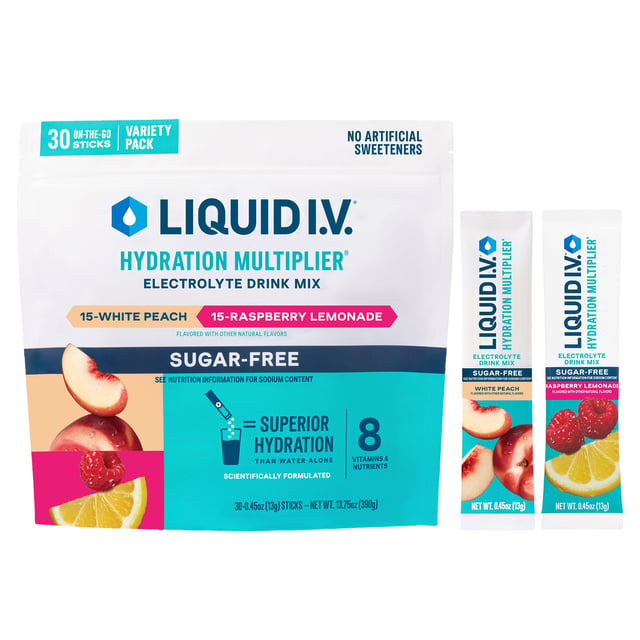 Liquid I.V. Sugar-Free Hydration Multiplier Variety Pack, 30 Count