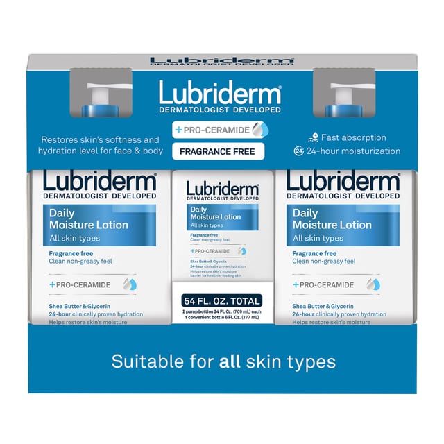 Lubriderm Daily Moisture Lotion Fragrance Free 54 fl oz