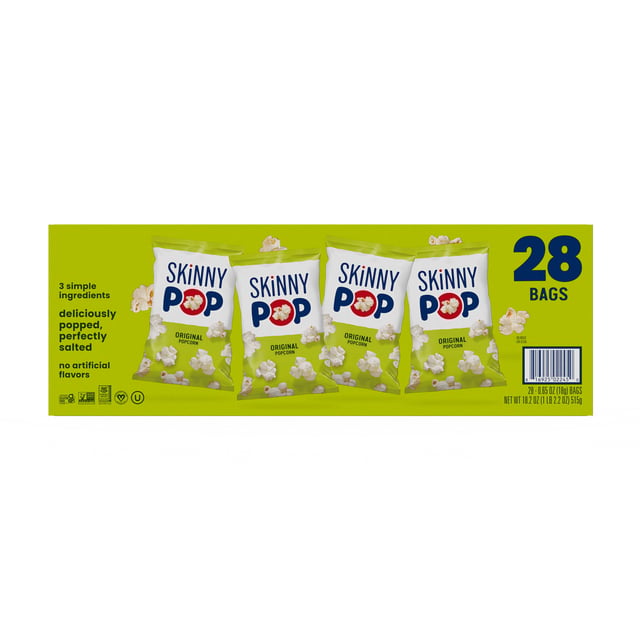 SkinnyPop Popcorn Vending Pack, 28 Pack, 0.65 Ounces Each