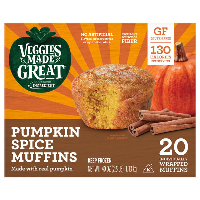 Veggies Made Great Pumpkin Spice Muffins, 20 Count, 40 oz