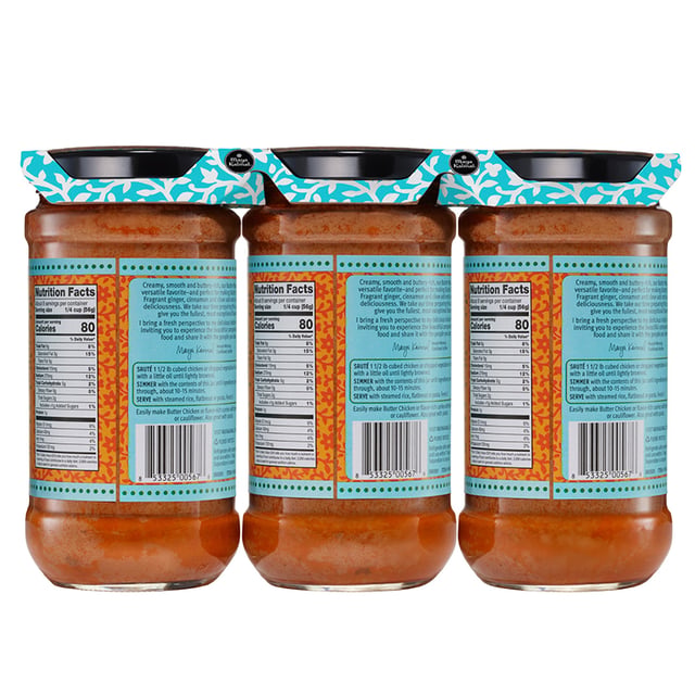 Maya Kaimal Butter Masala Indian Simmer Sauce, 3 x 16 oz