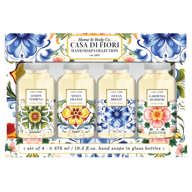 H+B Casa di Fiori Hand Soap, 4-Pack, 16 fl oz Each